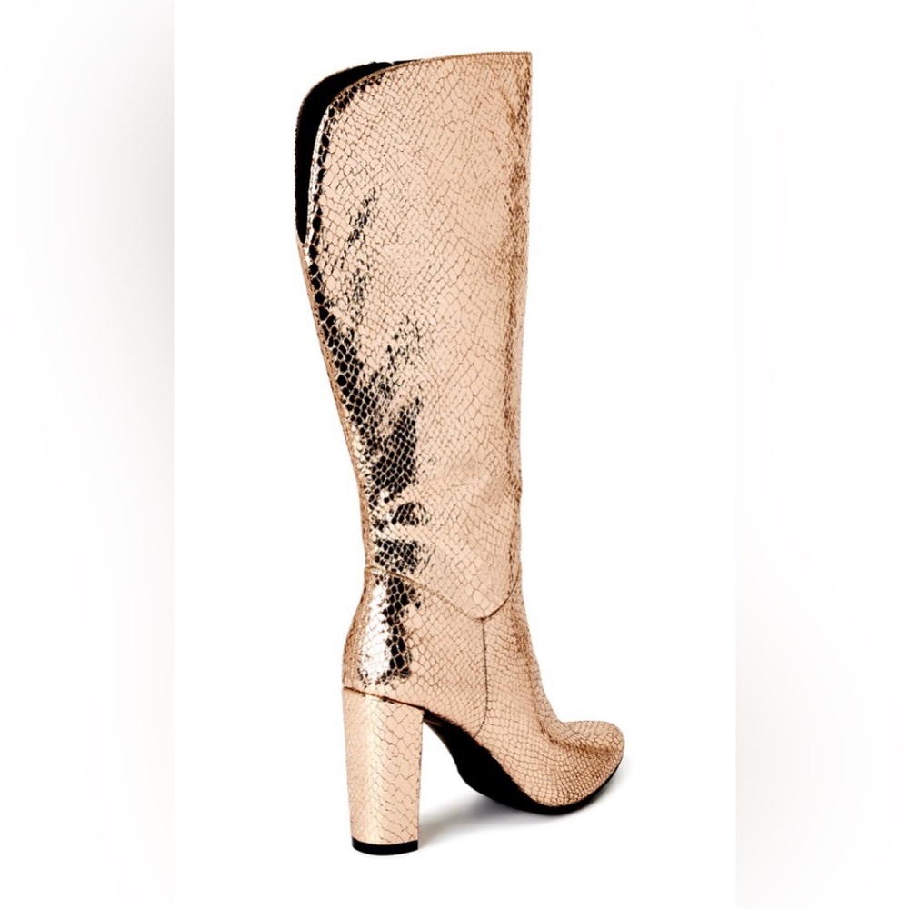 Poppy High Heeled Boots from Scoop.   Color Rose Gold Size 7.5 - Picture 11 of 11